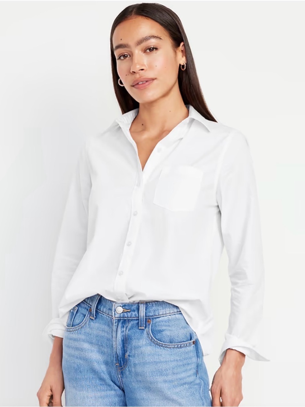 Abercrombie & Fitch Women’s Classic White Button-Down Shirt